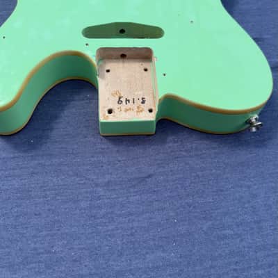 Non-branded T-Style Body T-Style guitar body 2021-2024 - Clear urethane over surf green image 3