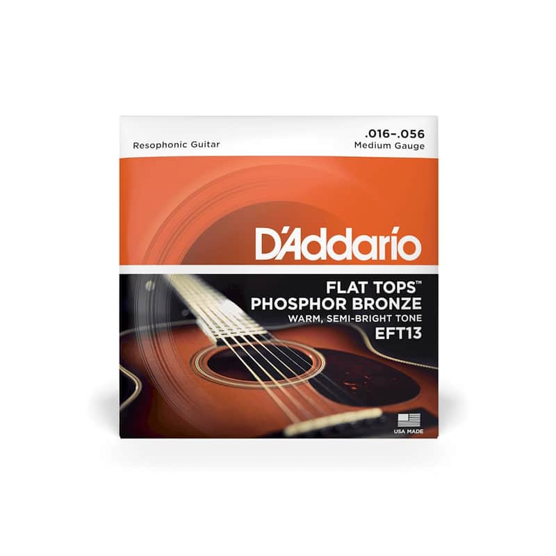 D'Addario EFT13 Medium Gauge Resophonic Guitar Strings 16-56 image 1
