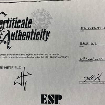 ESP James Hetfield Snakebyte Black Satin Electric Guitar + Hard Case B-Stock Made in Japan image 23