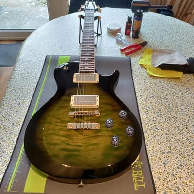 2022 PRS S2 McCarty 594 Singlecut – Music Zoo Exclusive – Quilt Maple Top – Emerald Green / Black Wrap Burst image 4