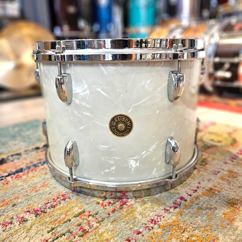 Gretsch 13x9" Round Badge 6-ply Rack Tom - White Marine Pearl 1960s image 1
