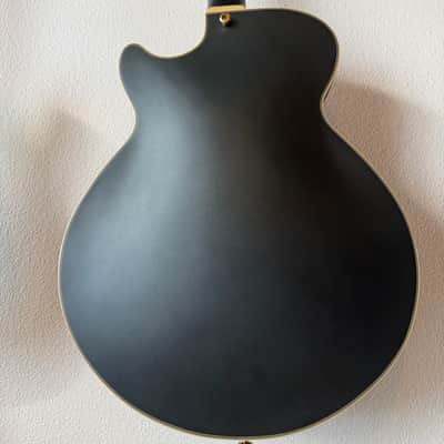 D'Angelico Deluxe SS Semi-Hollow Single Cutaway with Stop-Bar Tailpiece 2010s - Matte Midnight image 7