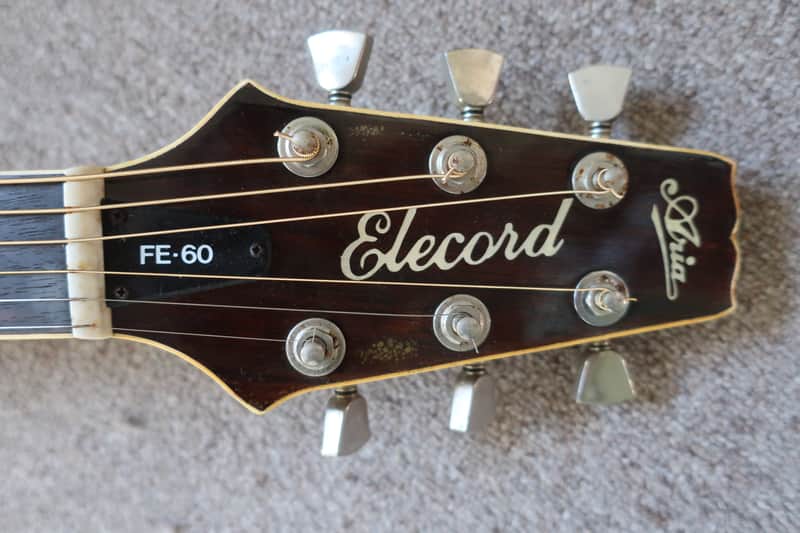 ギター Aria Elecord FE-60 Vintage 1970s Aria FE60 Elecord Inlay Rare Jumbo Electric | Reverb
