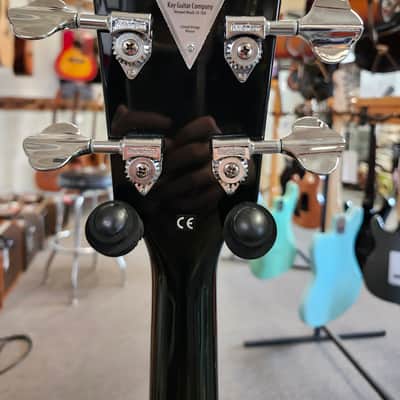 Used Kay Vintage Reissue K5970VBK Jazz Special Bass by Roger Fritz - Black w/ Hardshell Case image 14