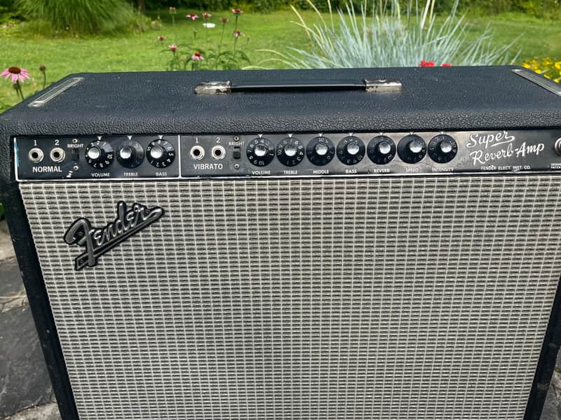 Fender Super Reverb 2-Channel 40-Watt 4x10" Guitar Combo 1963 - 1967 - Black Panel image 1