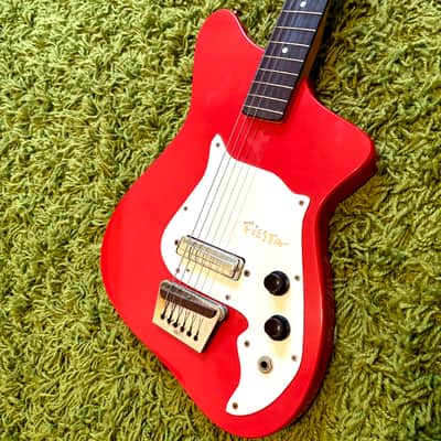 1960's Alamo Fiesta Guitar Bright Red image 2
