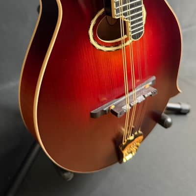 Gold Tone GM-80 Oval-Hole F-Style Mandolin Cherry Burst Satin w/ Pickup image 5
