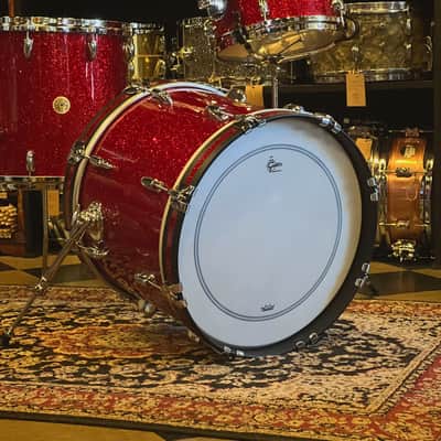 NEW Gretsch USA Custom in Red Glass Glitter - 14x18, 8x12, 14x14 image 6