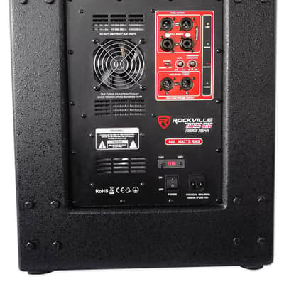 (2) Rockville RPG15 15" Powered 1000W DJ/PA Speakers+(2) 15" Subwoofers+Poles image 8
