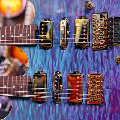 ESP Custom shop Hiend Spec Snapper CTM double Neck  2019 Custom color image 6