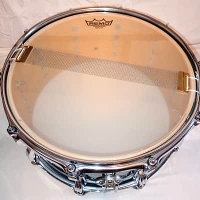 Immagine LUDWIG VINTAGE INDEPENDENT SUSPENSION (COLISEUM STYLE) SNARE DRUM 70's CUSTOM - AGED PIANO BLACK WRAP - FREE SHIP TO C-USA! - 10