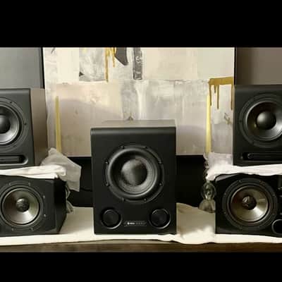 HEDD Type 20 mkii pair w matching HEDD Sub 8.   Ask about cables. image 1