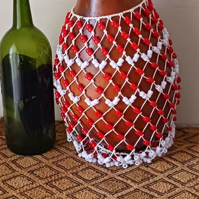 Sekere (large Yoruba-style netted gourd rattle) image 2