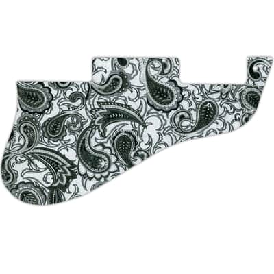 Pickguard For Gibson ES-335 Short - BLACK & SILVER PAISLEY