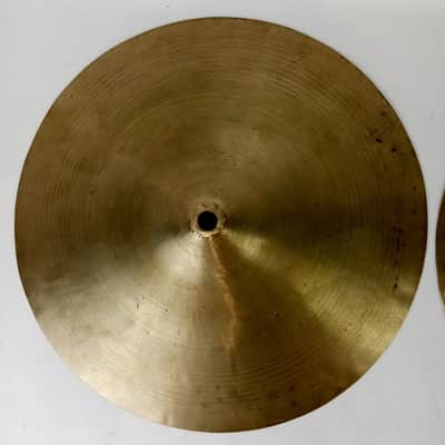 13" Paper-Thin 536/550g Chinese Hammered Hi-Hat Cymbals B20 Bronze image 2