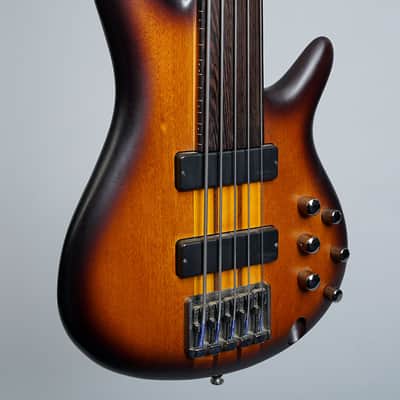 Ibanez SRF705-BBF Bass Workshop Fretless Soundgear 2019 - Brown Burst Flat image 2