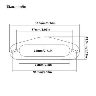 1 Piece Black Metal Guitar Strat Style Single Coil Pickup Ring Mounting Frame image 3