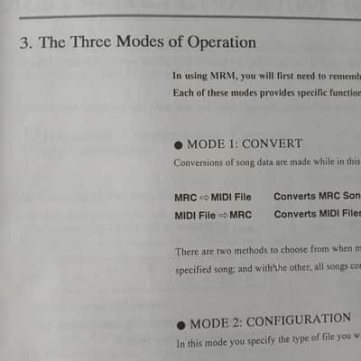 Owner's Manual for Roland Standard MIDI File Converter System Generator MRM-500MRM-500 1990 image 4