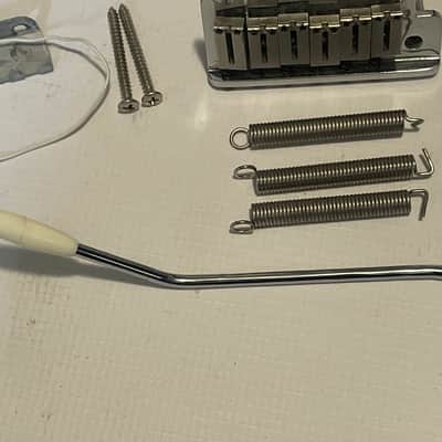 1980's Fender USA American Stratocaster 2 Post Chrome Tremolo Bridge & Arm 2 1/16" image 2