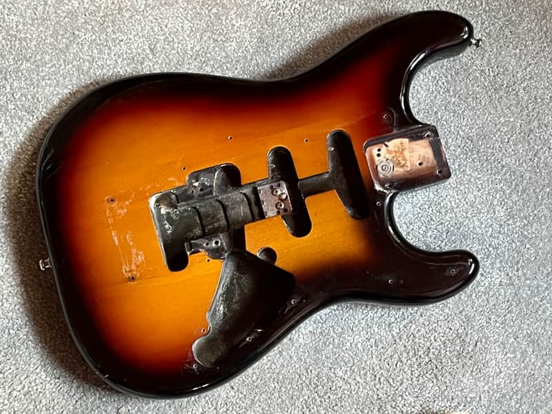 1983 Fender Stratocaster guitar body American sunburst image 1