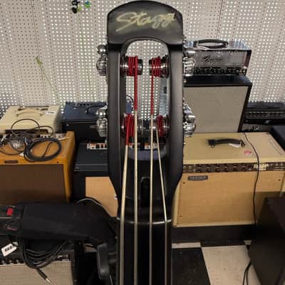 Stagg EDB-3/4-H 3/4-Size Electric Double Bass with Gig Bag 2010s - Honey image 4