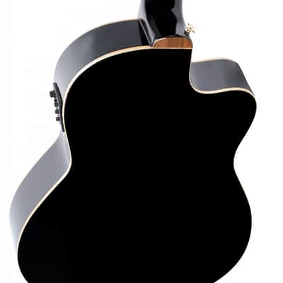 Ortega RCE138-T4BK-L Performer Series Solid Spruce Top Mahogany Neck Cutaway Nylon 6-String Classical Acoustic-Electric Guitar w/Gig Bag For Left Hand Player image 9