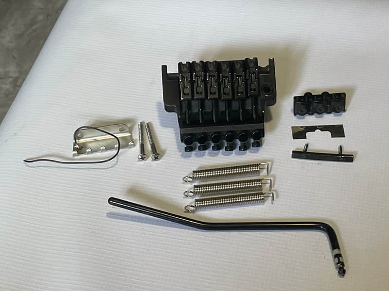 1980's Japan Ibanez RG550 RG Series Black Original Edge Floyd Rose Tremolo Bridge Set image 1