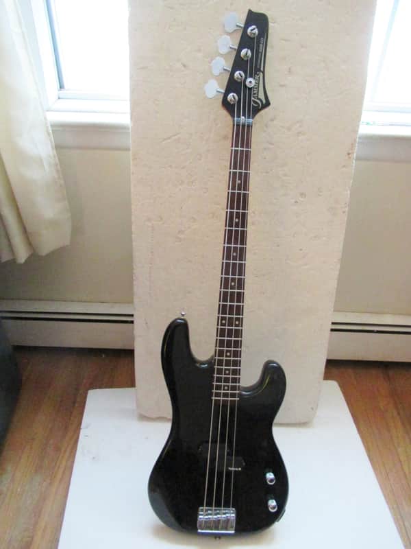 Sebring Samick Jammer SSB-10 Bass Guitar, 1980's, Korea, Black, Clean image 1