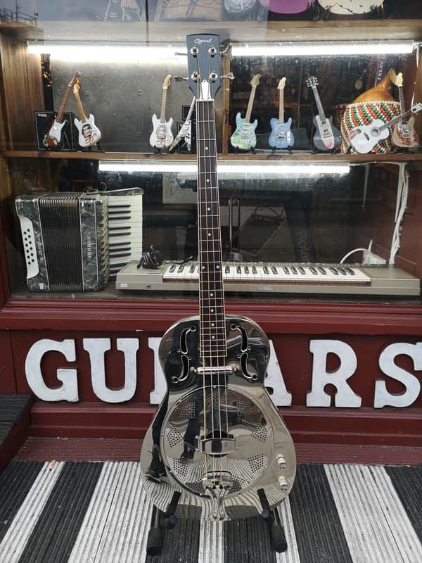 Ozark Resonator Bass Guitar - Reflective Nickel image 1