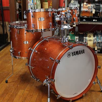 Yamaha Absolute Hybrid Maple 4-piece Shell Pack 22/16/12/10 - Orange Sparkle image 6