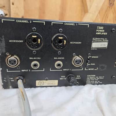 Electro Voice EV Model 7300 Stereo Power Amplifier - Working - 300 Watts Per Ch. image 9