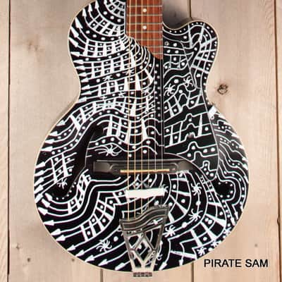 Vox VGA-3PS Giulietta Custom Art Guitar Acoustic Archtop with Built-In Electronics " Web of Deception " w/gig bag image 2
