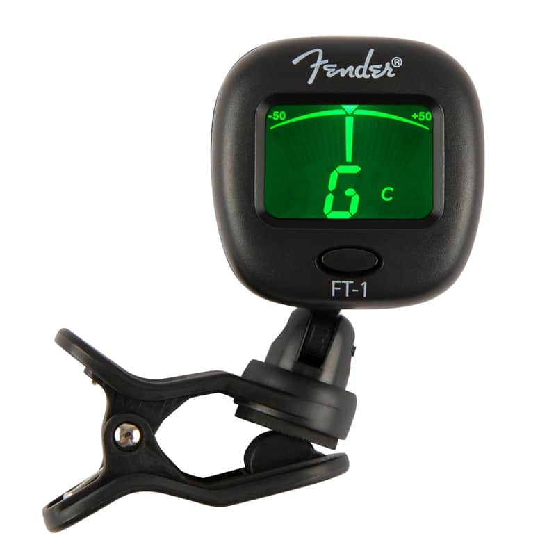 Fender FT-1 Professional Guitar Tuner Clip On, with 1-Year Warranty, Full-Range Chromatic Guitar Tuner with Dual-Rotating Hinges, A4 Calibration image 1