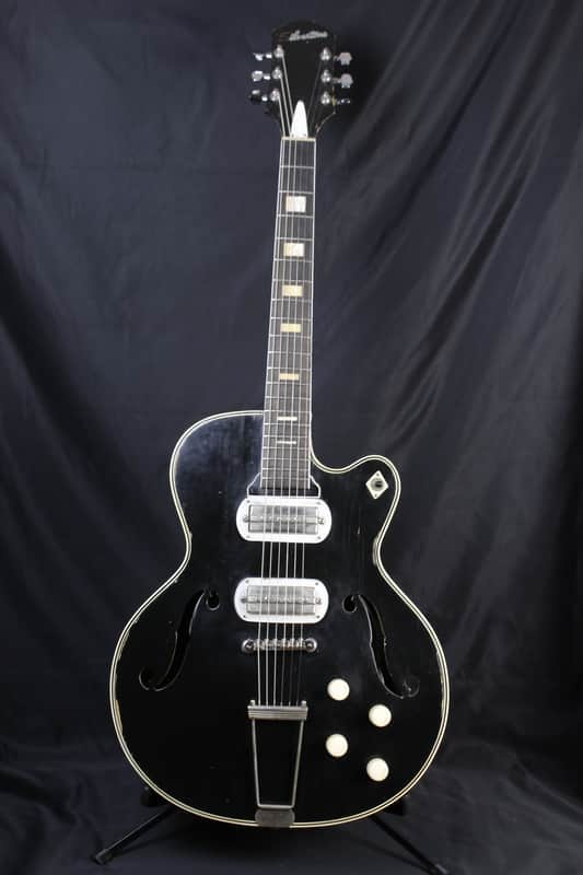 1960 Silvertone H1427 Espanada Black Hollowbody Electric Guitar Harmony H62 image 1