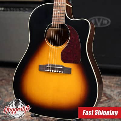 Epiphone J-45 Standard EC Acoustic/Electric Guitar - Vintage Sunburst with Gig Bag image 1