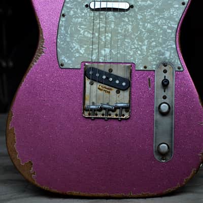 American Custom Fender Telecaster Relic Pink Sparkle CS Texas Specials image 3