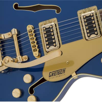 Gretsch G5655TG Electromatic® Center Block Jr. Single-Cut with Bigsby® and Gold Hardware, Laurel Fingerboard Azure Metallic image 5