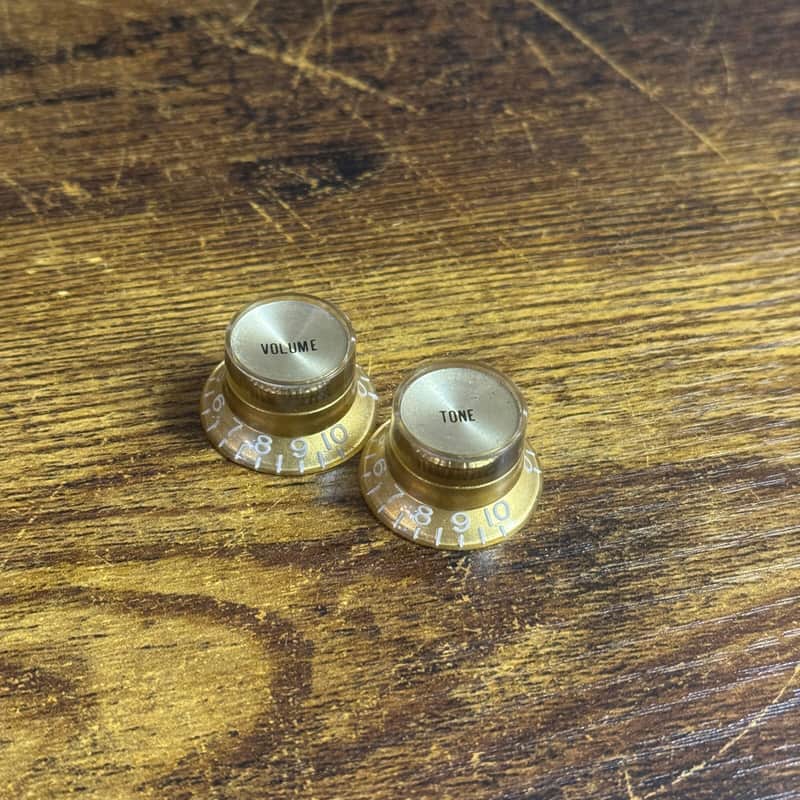 Gibson Custom Shop Reflector Knobs- 1 Volume 1 Tone (2020s - Gold/Gold) image 1