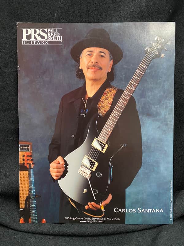 CARLOS SANTANA - Paul Reed Smith PRS Press Heavyweight Card 8.5x11 Photo Guitar image 1