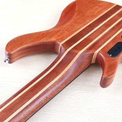 6 String Electric Bass, Sapele Wood Body, Maple Neck, 24 Frets Fretboard image 3