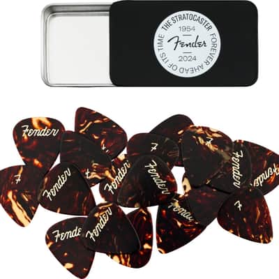 Genuine Fender 70th Anniversary Guitar Pick Tin, 12-pack, 019-8351-070