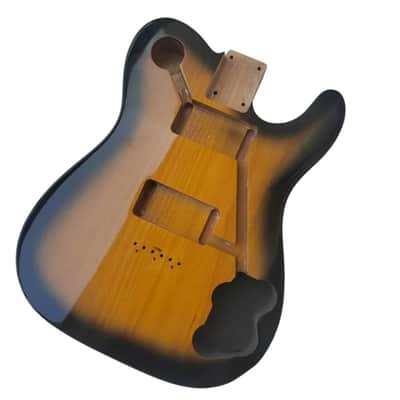 Custom Alder Telecaster Tele Style Guitar Body in Tobacco Burst image 5