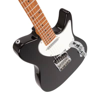 2021 Ibanez FLATV1-BK Josh Smith Signature Electric Guitar w/ Case, Black, F212XXXX image 12