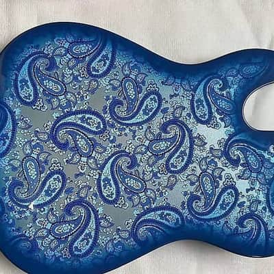 Mahogany Telecaster Tele Style Guitar Body in Vintage Blue Amoeba Finish image 3
