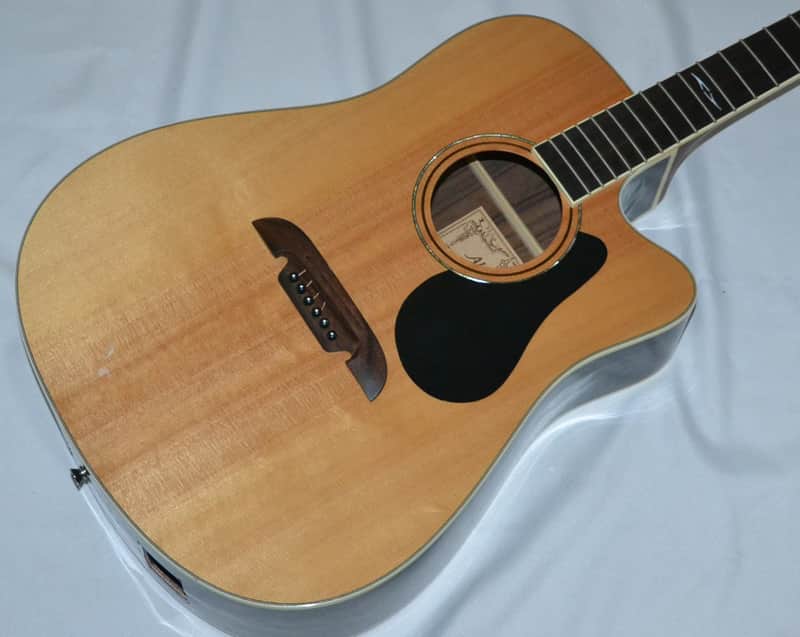 Alvarez AD710CE Artist Series Dreadnought Acoustic Guitar, PROJECT for REPAIR Natural image 1