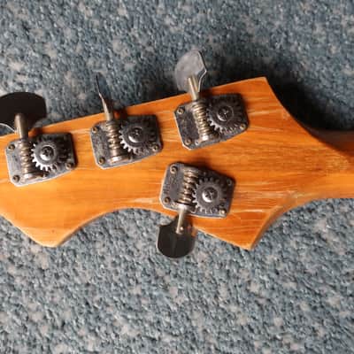 Vintage 1960s Teisco Kingston Bass Wicked Body Shape Caveman Garage Rock Mega Rare Baseball Bat Size Neck Prefect For Thor Hulk Hands image 12