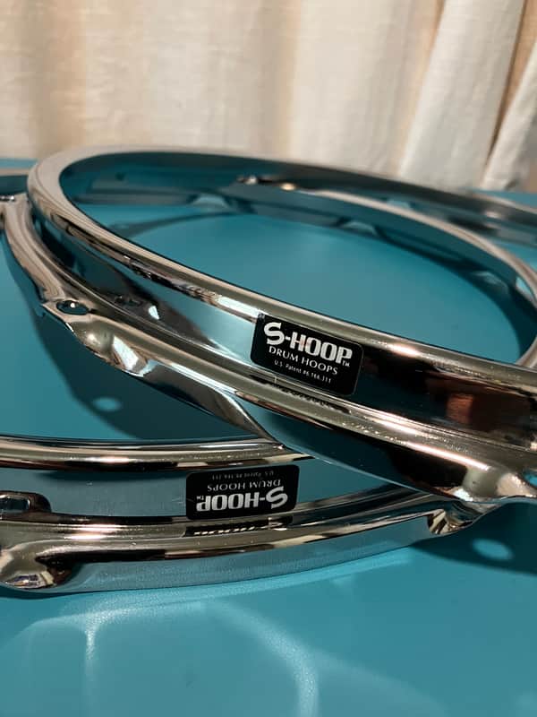 S-Hoop SH1410 10-Lug Drum Hoop - 14" 2010s - Chrome image 1