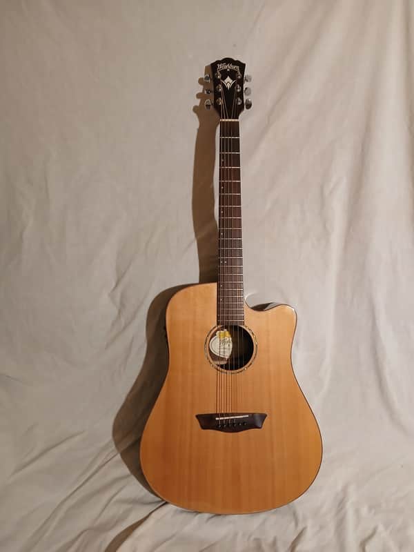 Washburn WD250SWCE SOLID ROSEWOOD BACK/SIDES SOLID SPRUCE TOP Acoustic Electric Guitar. image 1