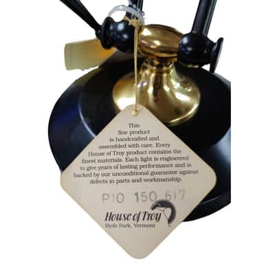 House Of Troy Piano And Desk Lamp 10' Shade Black And Polished Brass P10-150-617 image 4