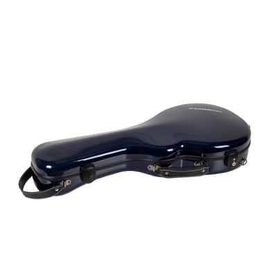 Crossrock Air Carbon Mandolin Case for F-Style (Fits Gibson F5) | Gloss 3K Carbon Weave Finish in Sapphire Blue, TSA Lock, Backpack Straps, Dust Cover – Elite Flight Case image 3
